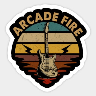 Vintage Guitar Proud To Be Arcade Name Retro Sticker